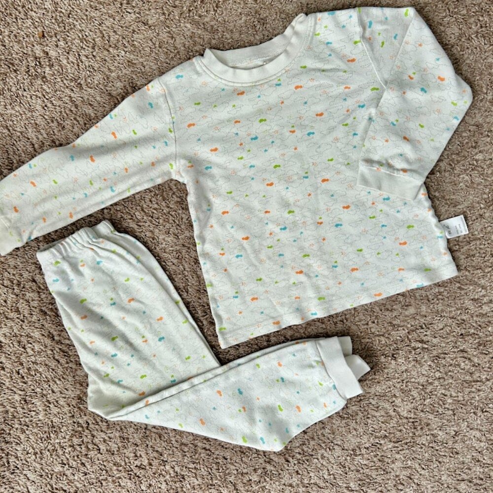 Lasi‎ Baby Kids Pajamas Set Long Sleeve Top Pants White Cloud Print 110/52